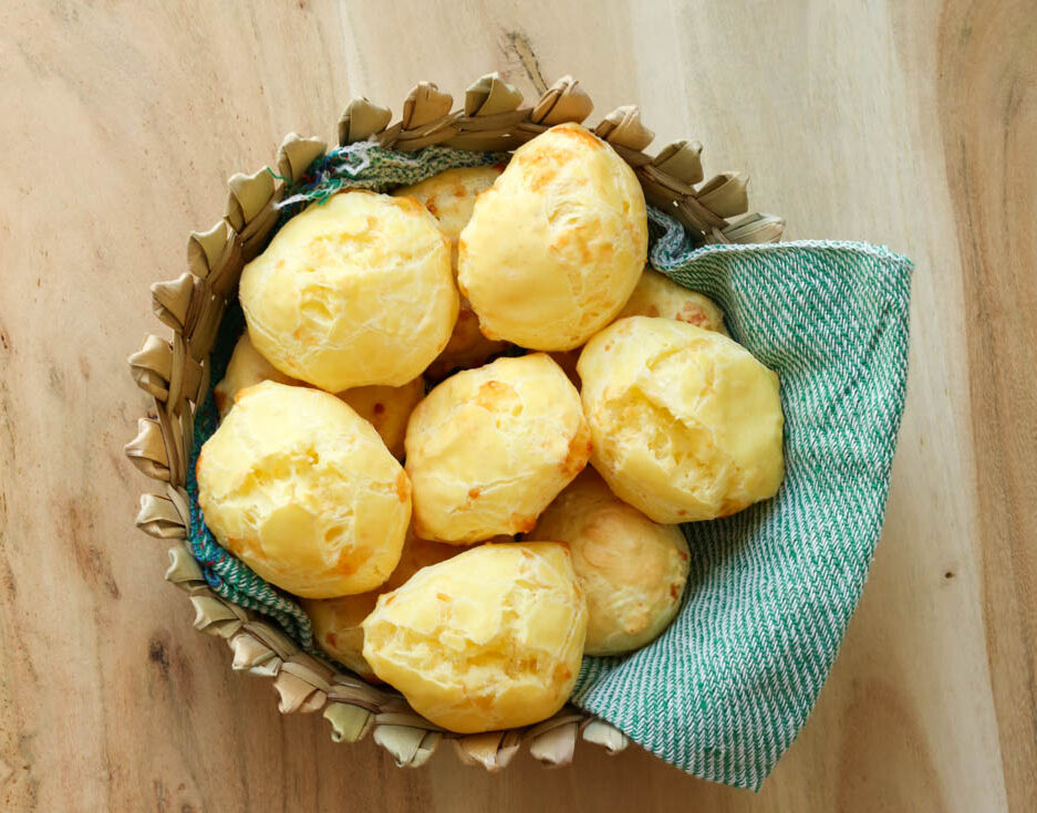 a basket of small breads