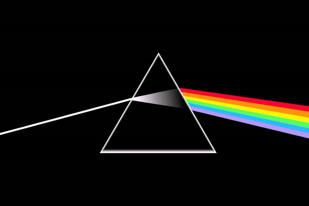 a prism with color spectrum