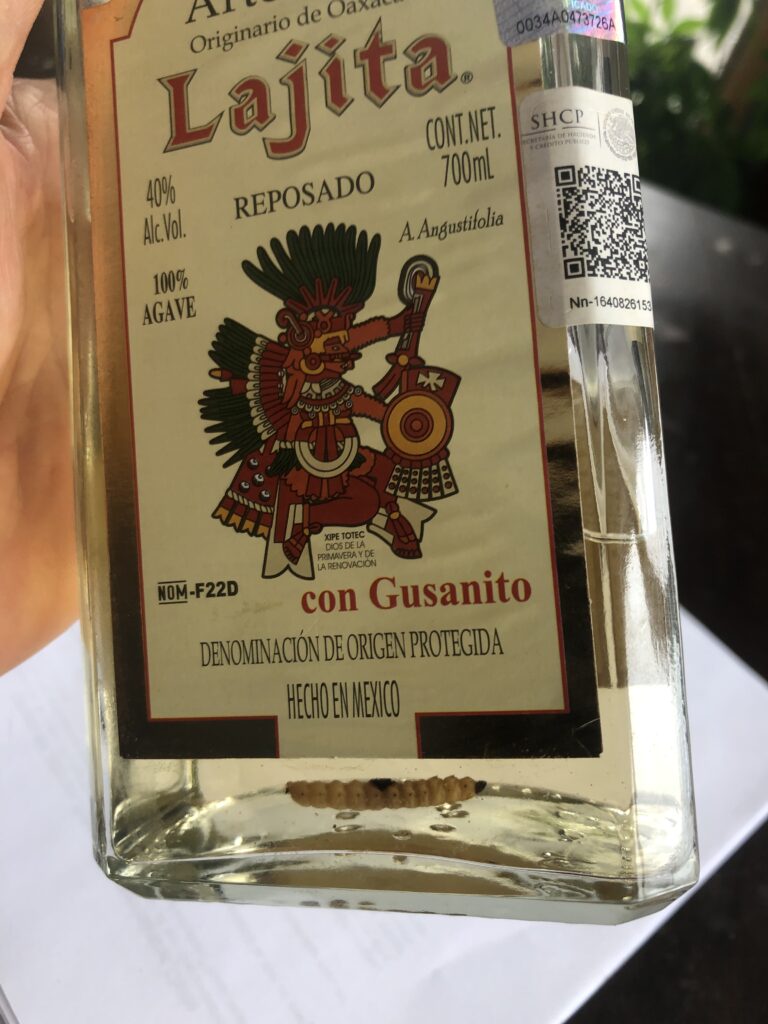 bottle of mezcal